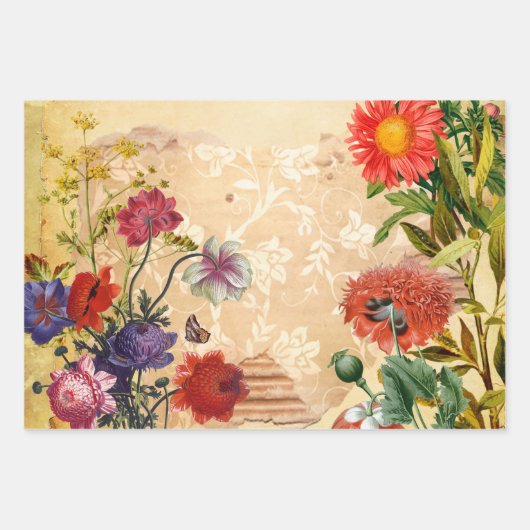  Victoriaans bijtende, oude ontkoppeling Inpakpapier Vel (Voorkant)