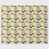 Victoriaans Birdcage Glossy Wrapping Paper Cadeaupapier (Vlak)