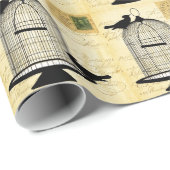 Victoriaans Birdcage Glossy Wrapping Paper Cadeaupapier (Rol Hoek)