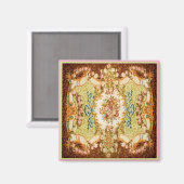 Victoriaans blaasbloem met  roos magneet (Voorkant / Achterkant)