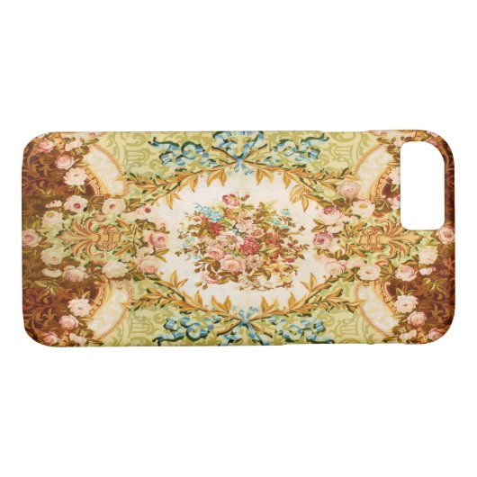 Victoriaans blaasbloem roos tapijt Case-Mate iPhone case (Achterkant (Horizontaal))