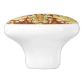 Victoriaans blaasbloem roos tapijt keramische knop (Zijkant)