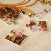 Victoriaans blaasbloem roos tapijt legpuzzel (Zijkant)