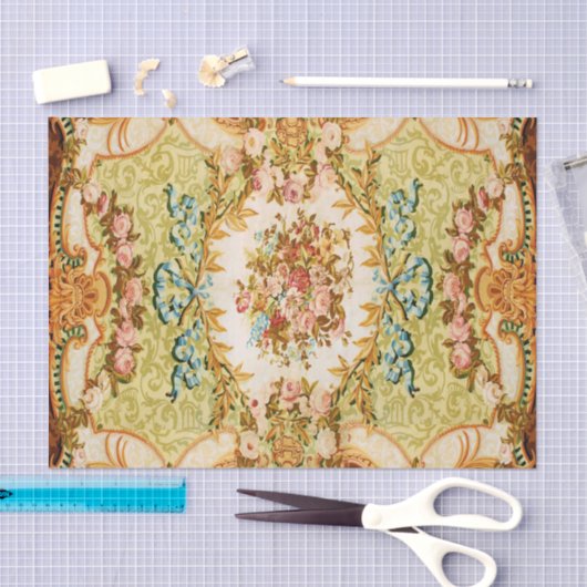 Victoriaans blaasbloem roos tapijt tissuepapier (Craft)