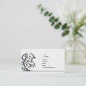 Victoriaans bladeren visitekaartje (Staand voorkant)