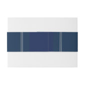 Victoriaans Blauw Bloemen Stoffig Blauw Bruiloft Uitnodigingen Wikkel (Achterkant Voorbeeld)