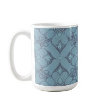 Victoriaans Blauw Bloemenrooster Ontwerpstijl