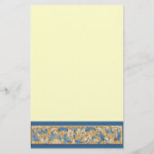 Victoriaans blauw en ivoor patroon briefpapier (Voorkant)