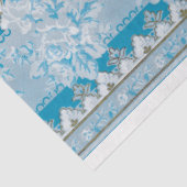  Victoriaans Blauw en Wit Bloemen Decoupage Tissuepapier (Detail)