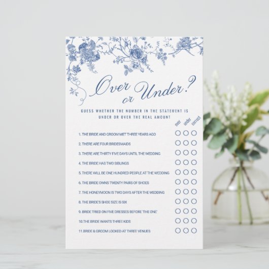 Victoriaans Blauw Franse Tuin Vrijgezellenfeest Ga (Staand voorkant)