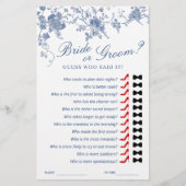 Victoriaans Blauw Franse Tuin Vrijgezellenfeest Ga (Voorkant)