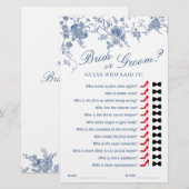 Victoriaans Blauw Franse Tuin Vrijgezellenfeest Ga (Voorkant / Achterkant)