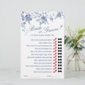 Victoriaans Blauw Franse Tuin Vrijgezellenfeest Ga (Staand voorkant)