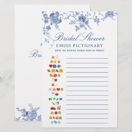 Victoriaans Blauw Franse Tuin Vrijgezellenfeest Ga (Voorkant / Achterkant)