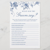 Victoriaans Blauw Franse Tuin Vrijgezellenfeest Ga (Voorkant)