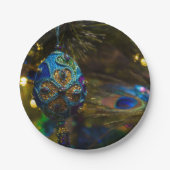 Victoriaans blauw papieren bordje (Voorkant)