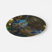 Victoriaans blauw papieren bordje (Gekanteld)