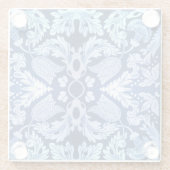 Victoriaans blauw Patroonglas Onderzetter (Achterkant)
