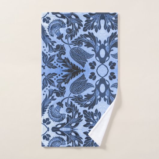 Victoriaans blauw patroonhanddoeken bad handdoek (Handdoek)