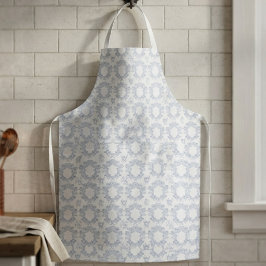 Victoriaans Blauw Toile Herhalend Patroon Schort