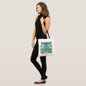 Victoriaans blauw tote bag (Voorkant (model))