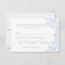  Victoriaans Blauwe Barok Line Art Wedding