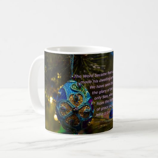 Victoriaans blauwe bijbelkoffie Mok (Voorkant links)