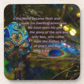 Victoriaans blauwe Bijbelversie Bier Onderzetter (Voorkant)