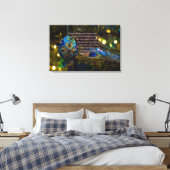 Victoriaans blauwe Bijbelversie Canvas Afdruk (Insitu (Slaapkamer))