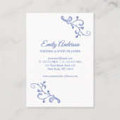 Victoriaans blauwe hallo visitekaartje (Achterkant)