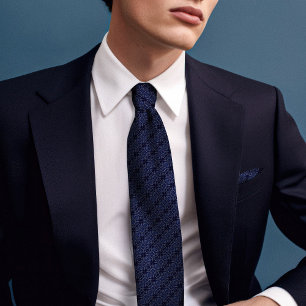 Victoriaans Blauwe Polka Sterren  Mannen Stropdas