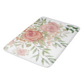 Victoriaans blauwe roze rozen waterverf kunst badmat (Gekanteld)