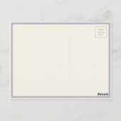 Victoriaans blauwe strepe Chaise Lounge Briefkaart (Achterkant)