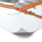 Victoriaans blauwe strepe Chaise Lounge Poster (Hoek)