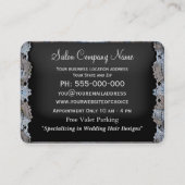 Victoriaans Bleu Double Scissors Metallic Finish Visitekaartje (Achterkant)