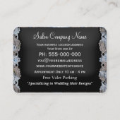 Victoriaans Bleu Double Scissors Metallic Finish Visitekaartje (Achterkant)