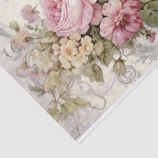 Victoriaans bloei nostalgische bloemen tissuepapier (Detail)
