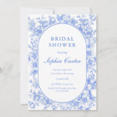 Victoriaans bloem Iets blauw Vrijgezellenfeest Kaart (Voorkant)