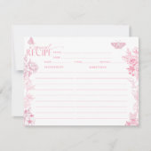 Victoriaans bloem | vlinders | Recept Kaarten (Voorkant)