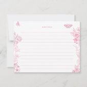 Victoriaans bloem | vlinders | Recept Kaarten (Achterkant)