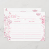 Victoriaans bloem | vlinders | Recept Kaarten (Voorkant / Achterkant)