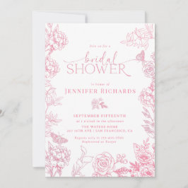 Victoriaans bloem | Vrijgezellenfeest van vlinders Kaart