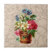  Victoriaans bloemdisplay Tegeltje (Voorkant)