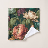 Victoriaans Bloemen Badhanddoek Set Bad Handdoek (Wasdoekje)