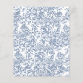 Victoriaans Bloemen Bewaar de datum Franse bruilof (Achterkant)