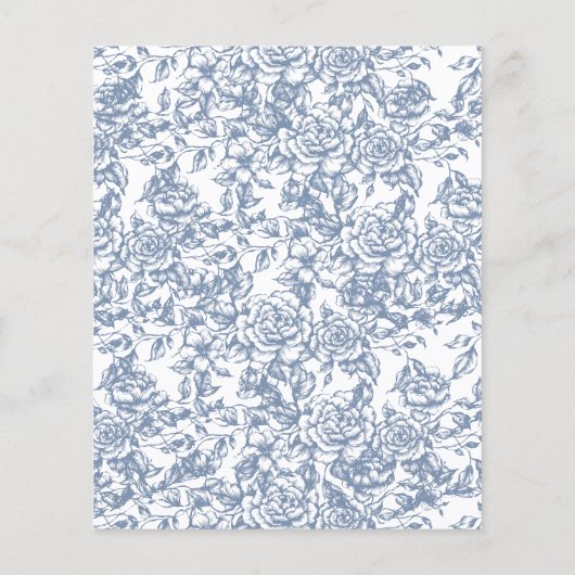 Victoriaans Bloemen Bewaar de datum Franse bruilof Flyer (Achterkant)