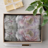  Victoriaans Bloemen Bladmuziek & Raven Tissuepapier (Geschenk)