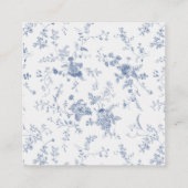 Victoriaans  Bloemen Blu Square Behuizing Kaart (Achterkant)