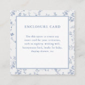 Victoriaans  Bloemen Blu Square Behuizing Kaart (Voorkant)