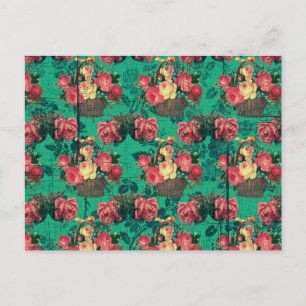  Victoriaans bloemen Briefkaart